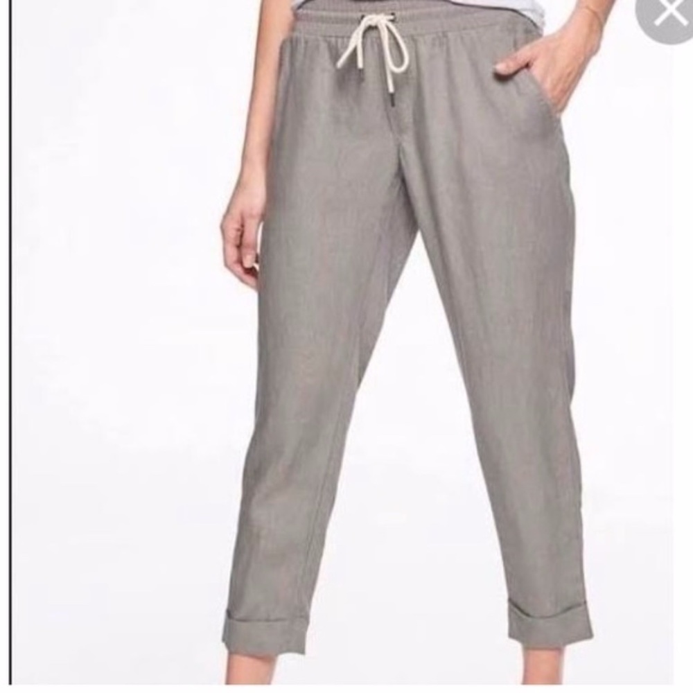 Athleta Bali Ankle Pants Silver Gray 2T 2 tall